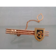 Custom Gold Plated Tie Clip with Badge (GZHY-LDJ-006)